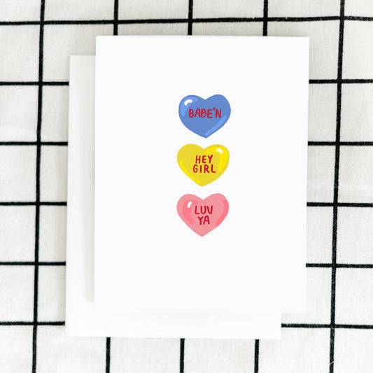 Candy Hearts Card