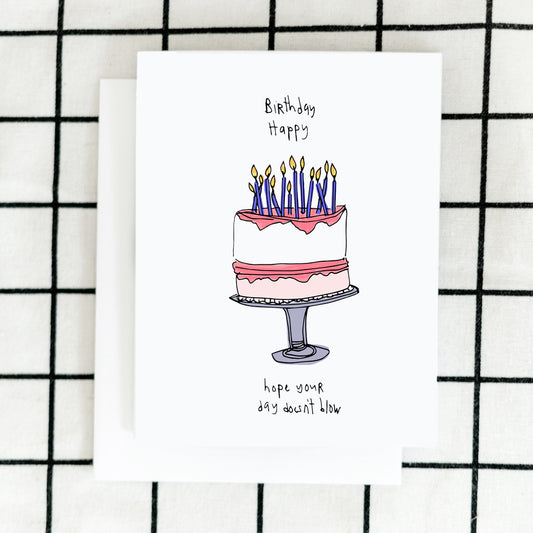 Cake and Candles Birthday Card