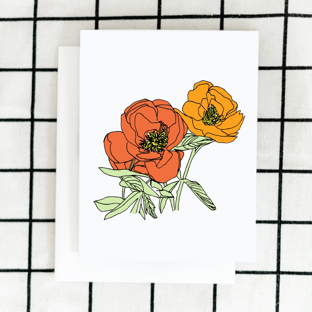 Poppy Flower Card